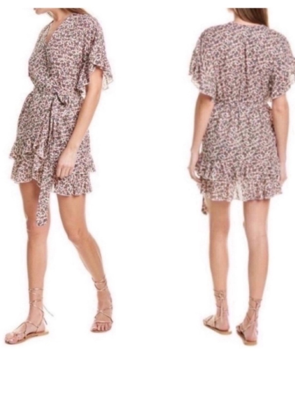 Sabina Musayev Liri Faux Wrap Floral Mini Dress